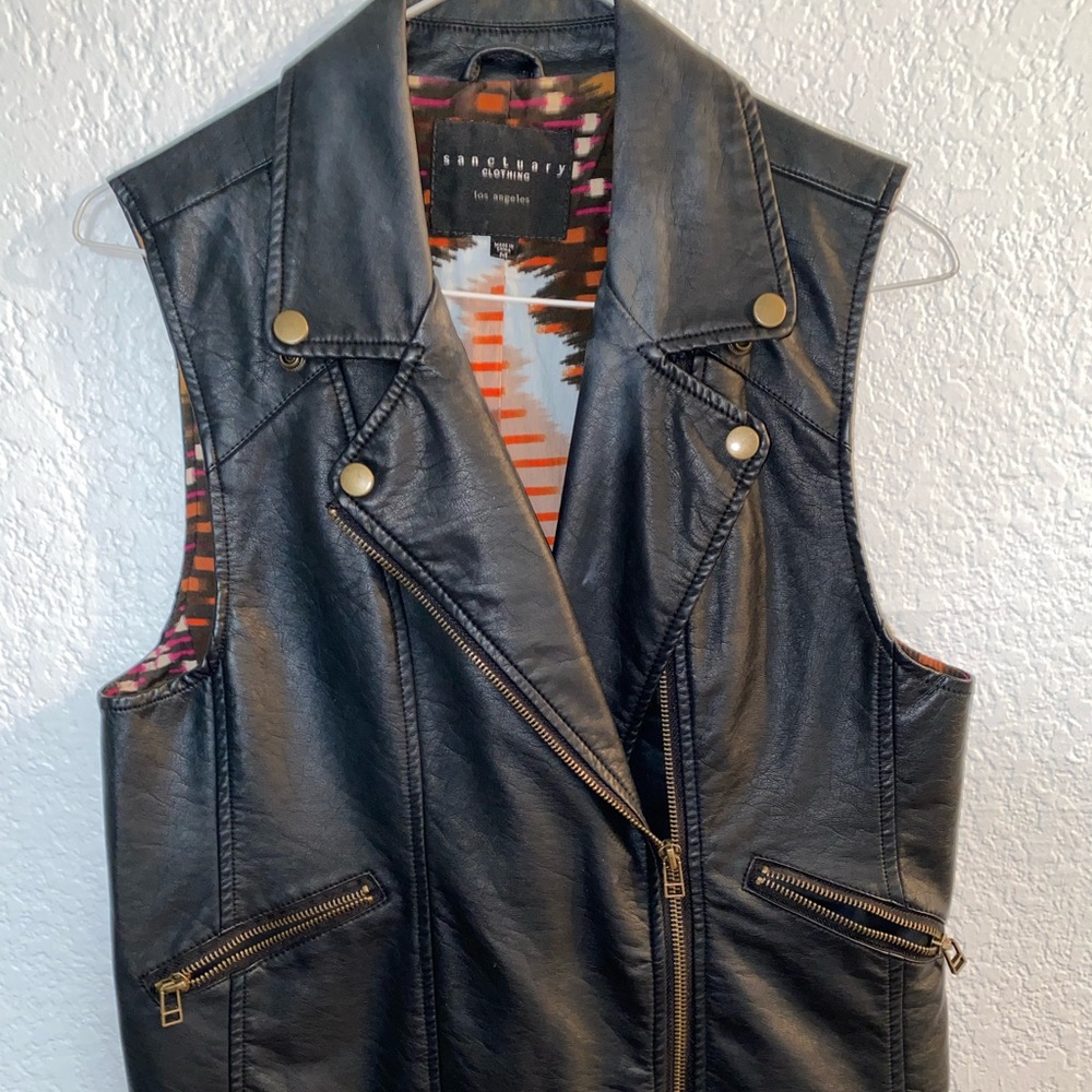 Black Leather Vest